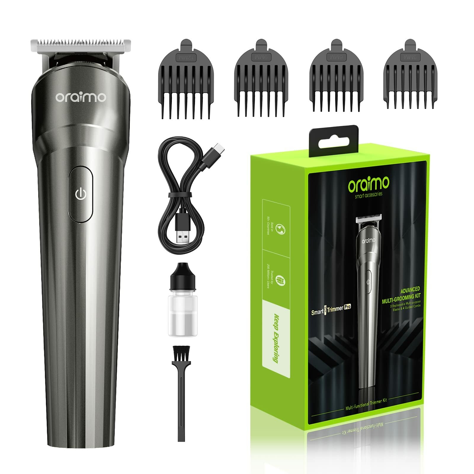 Oraimo Multi Grooming Kit Cordless Hair Trimmer for Men,90 Mins Run  Time,Professional Beard Trimmer for men,Hair Clippers for men, Face, Head  and Body precise trimming &Modern Look: Buy Online at Best Price