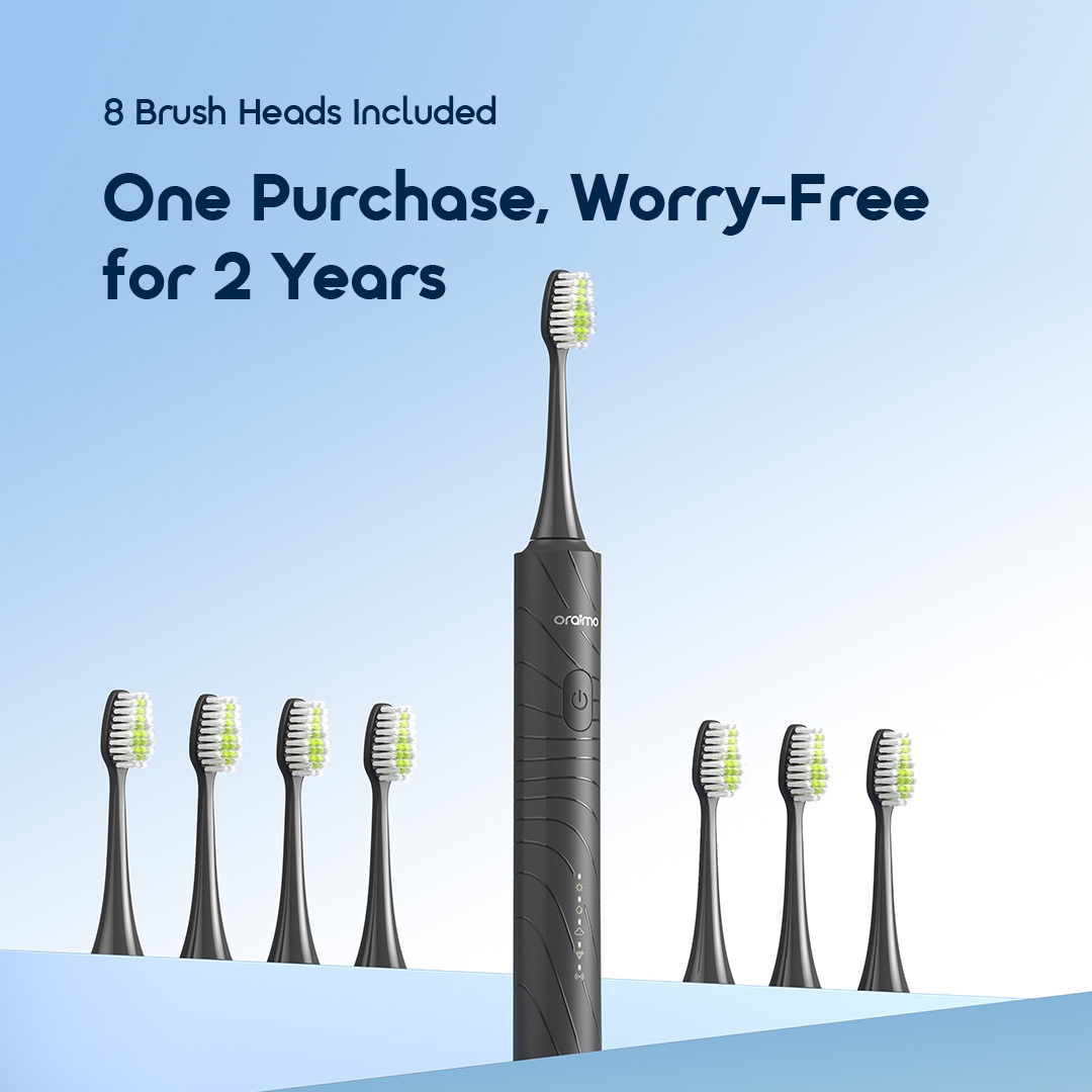 oraimo electric toothbrush magnisonic opc et500n 8 heads included 3