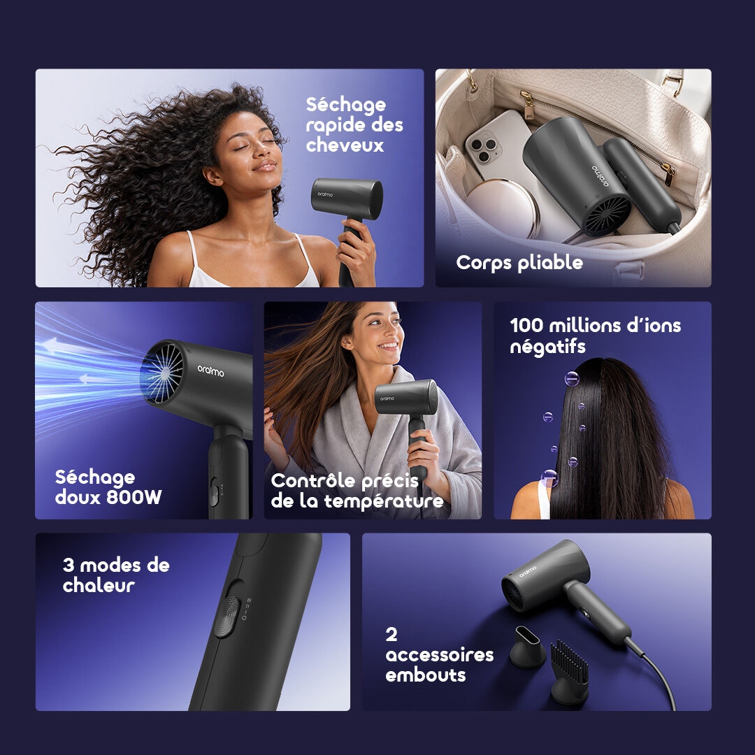 oraimo Hair Dryer SwiftDry 2 OHD 210N 02 collection page FR