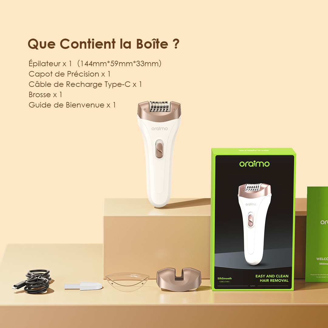 oraimo SilkSmooth OBE-210N women epilator Includes
