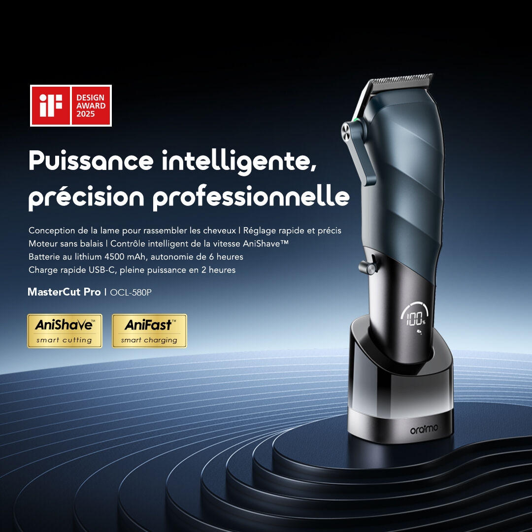 oraimo 450mah hair clipper mastercut pro ocl-580p features 1
