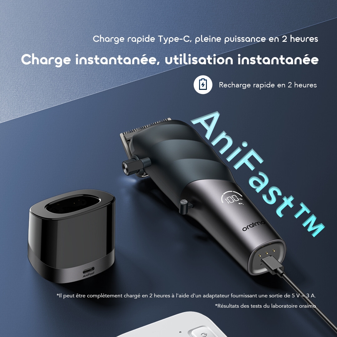 oraimo 450mah hair clipper mastercut pro ocl-580p fast charging 9