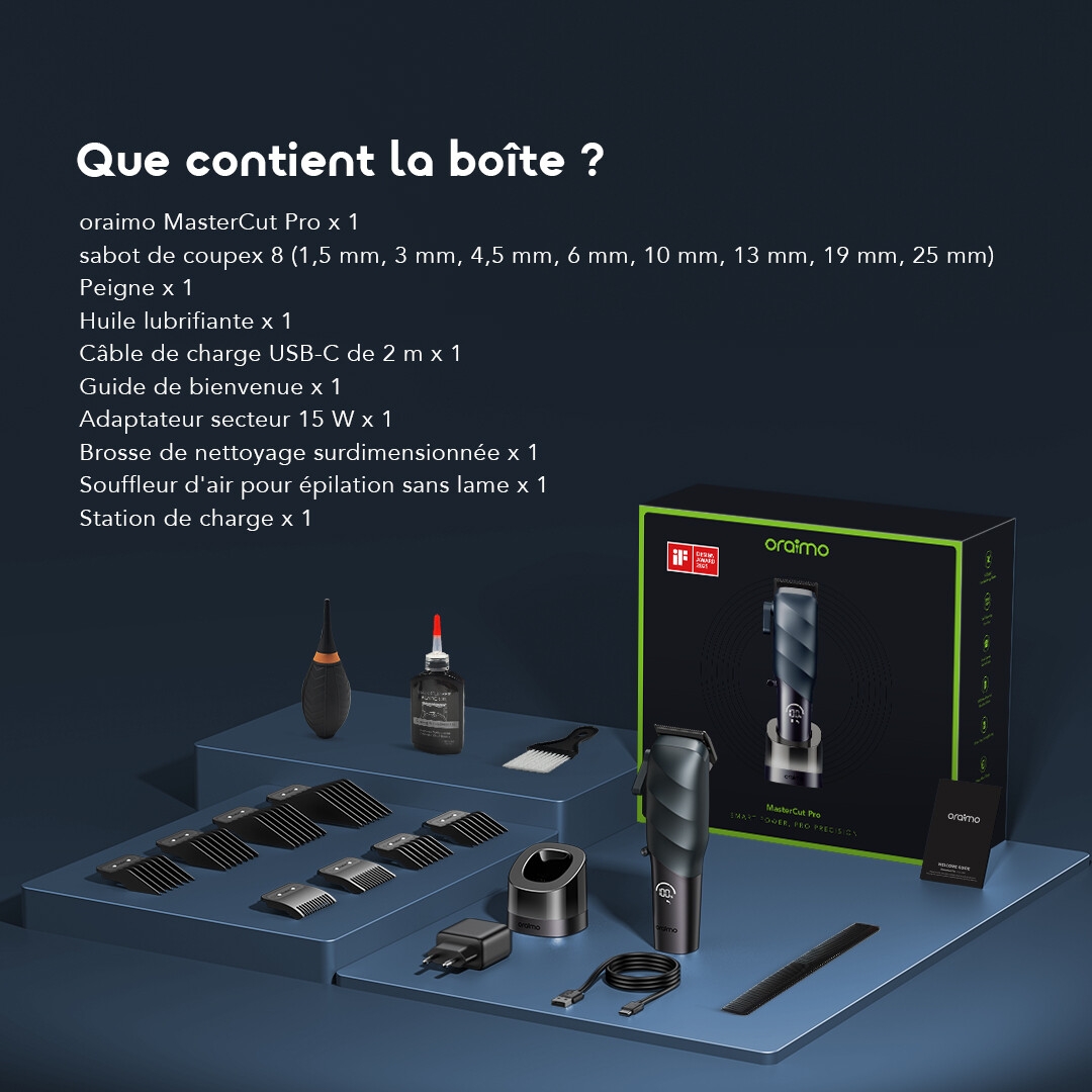 oraimo 450mah hair clipper mastercut pro ocl-580p in the box 12