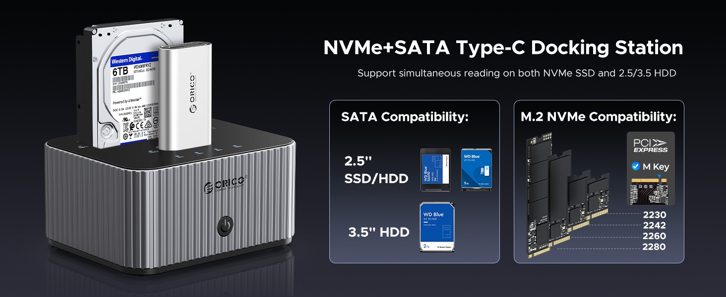 10Gbps Station d'accueil pour Disque Dur SATA 2,53,5 Pouces