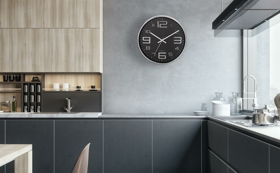 12-Inch Silent Modern Rose Gold Wall Clock