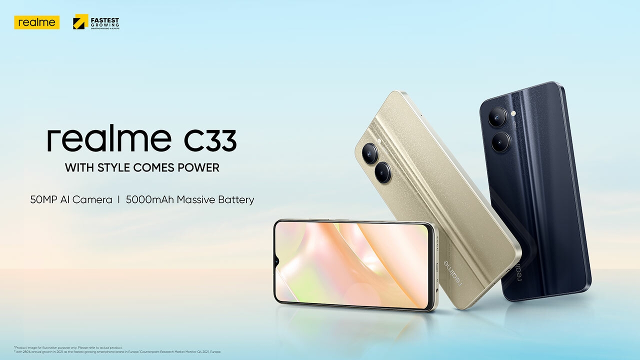 realme dévoile le C33, un entrée de gamme au design élégant