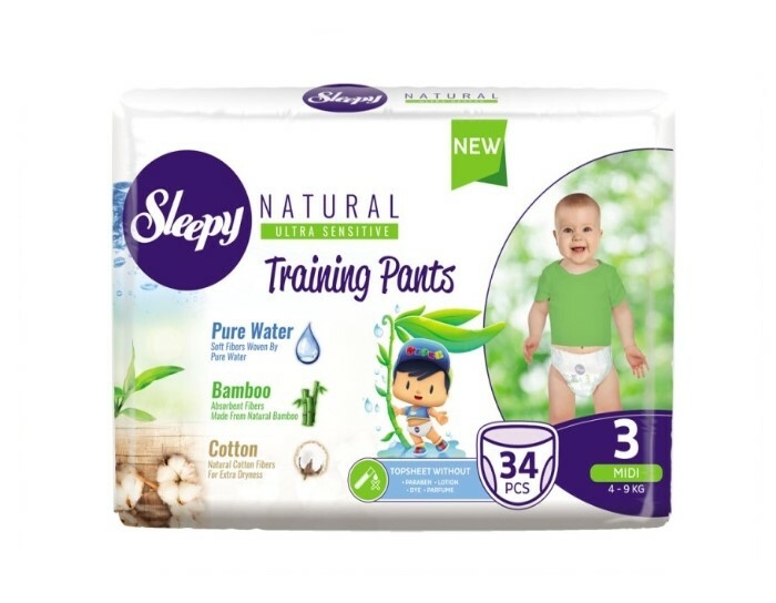 Sleepy Natural Culottes Midi 34 pi&egrave;ces (4-9 kg) - Sleepy Maroc
