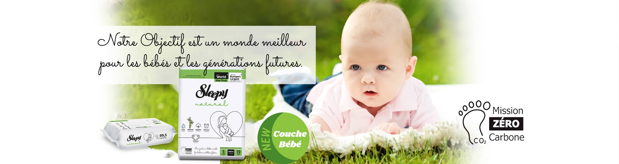 Couches naturel pour b&eacute;b&eacute; - Sleepy