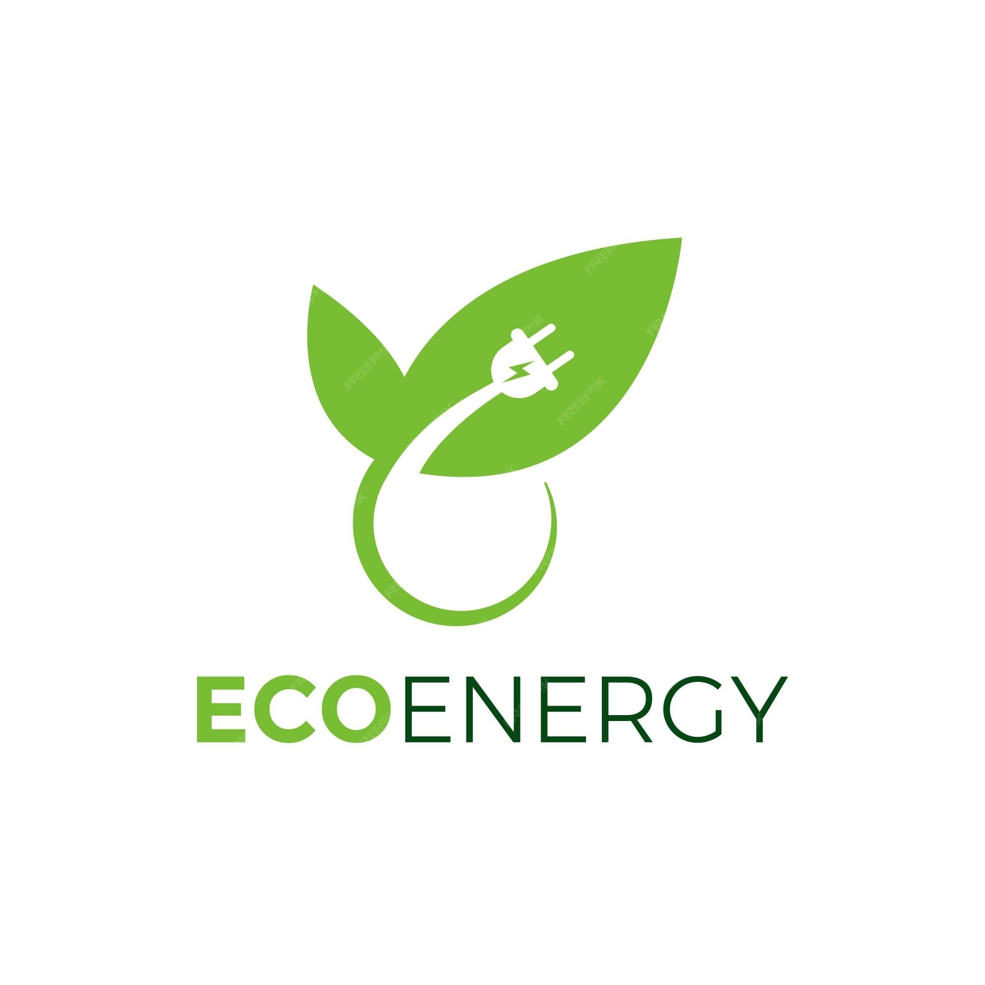 Conception De Prise De Courant Vert Avec Feuille, Eco Energy Logo Template Design Vector - Vecteur Premium