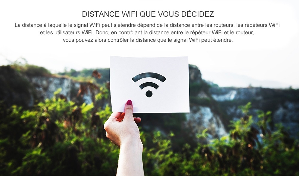 Répéteur WiFi 300Mbps Mini Routeur Sans Fil avec Prise US- Noir Prise US