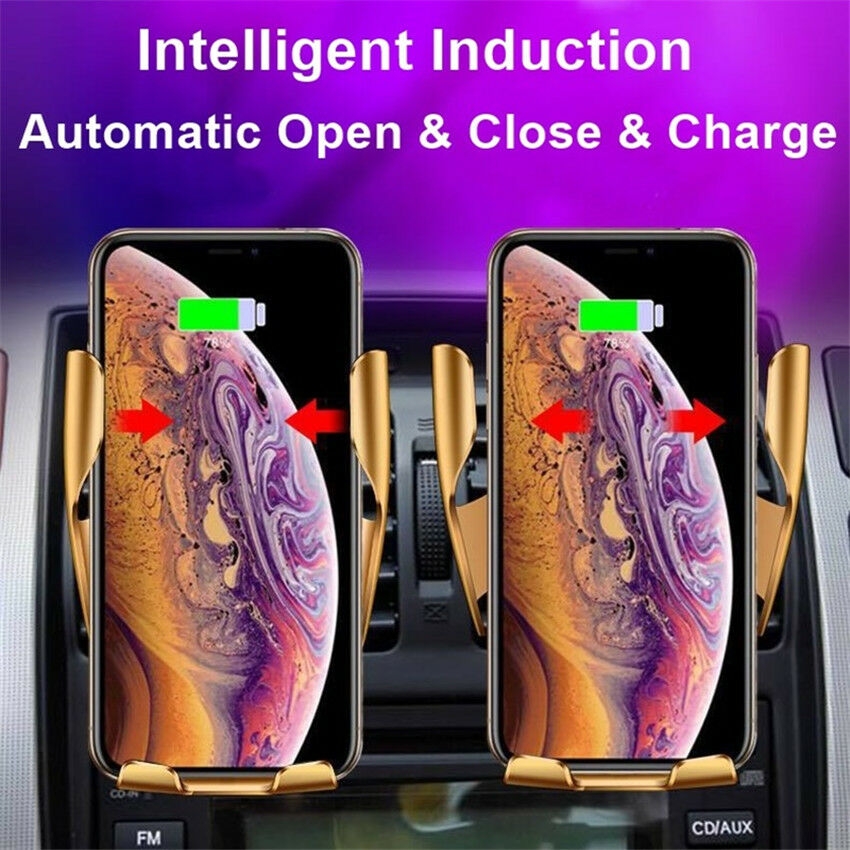 Bakeey 10w Qi Chargeur Sans Fil Charge Rapide Induction Pince Air Vent Support De Voiture Support De Téléphone De Voiture Pour 4.0-6.5 Pouces Smart Phone pour iPhone 11 Samsung Note 10