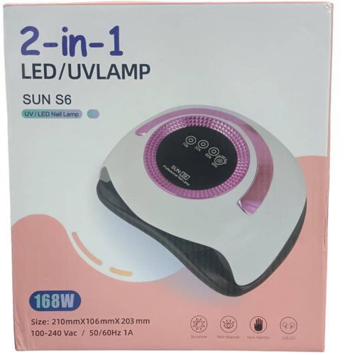 Lampe à Ongles UV LED - 120 W - Séchage Rapide - Séchage Professionnel - Pour Ongles Des Mains Et Des Pieds-blanc