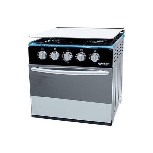 GAZINIERE EN INOX 4 FEUX PETIT FOUR VITRE MIROIR 50 X 50 TECHNOLOGY STMF