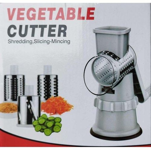 Coupe-Légumes Manuel Multifonction 4 en 1 - Râpe Rotative, Trancheuse et Mandoline avec Base Ventouse Ultra-Stable