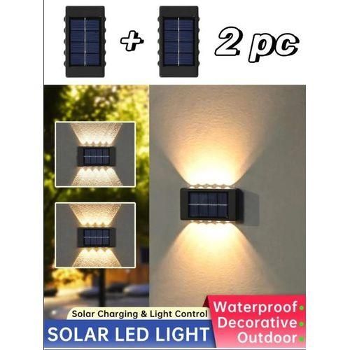 Applique Mural Solaire 10 LED Exterieur 2Pcs