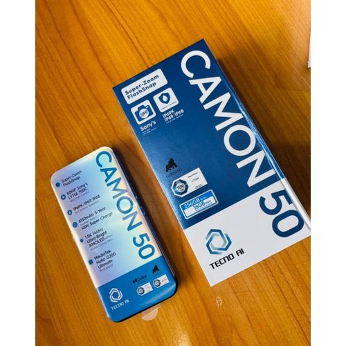 Smartphone Camon 50 - Écran 1.5K 144Hz AMOLED - 256GB ROM / 16GB RAM (8GB+8GB Ext.) - Caméra 50MP Sony's LYTIA 700C - Batterie 6150mAh - Charge 45W - IP69K/IP68