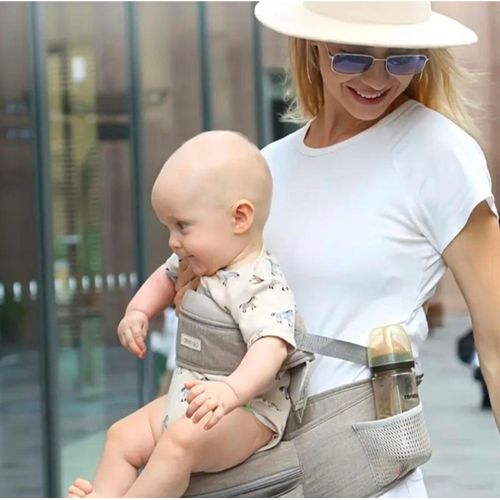 Porte-Bébé Ergonomique 6-en-1 Avec Siège De Hanche - Anti-Mal De Dos - Kaki/Beige