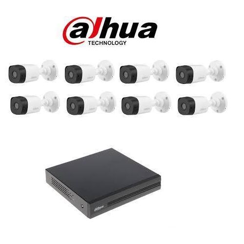 Kit complet-Professionnel DVR 8canaux 2MP+8caméras bullet infrarouge 2MP,SANS DISQUE DUR, SANS CABLES-INSTALLATION RAPIDE