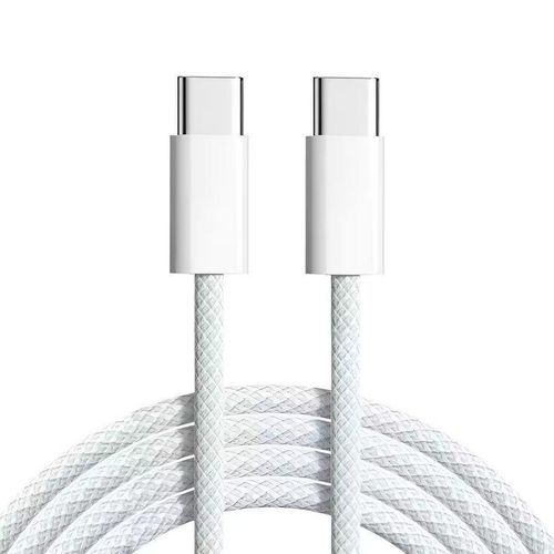 Câble de charge / transfert de données USB-C vers USB-C tressé.
