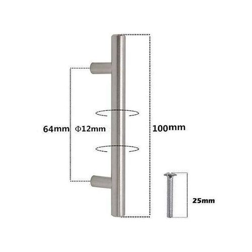 2 Poignées De Porte Placard 15cm, Poignée de Meuble Cuisine Acier Brossé