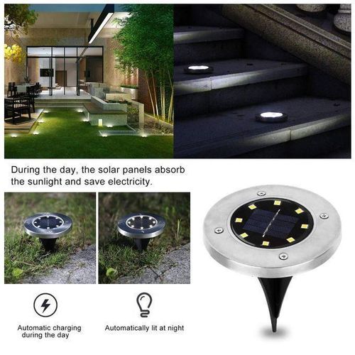 Magnifique Lot De 4 Lampe Solaire D'extérieur Pour Jardin Et Allée De Pelouse