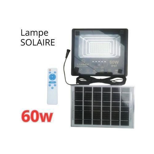 Autonome Projecteur Solaire 60w + Panneau Solaire + Télécommande