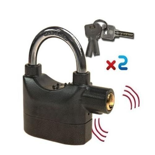 2 Cadenas De Sécurité Alarme - Acier Lourd - Noir