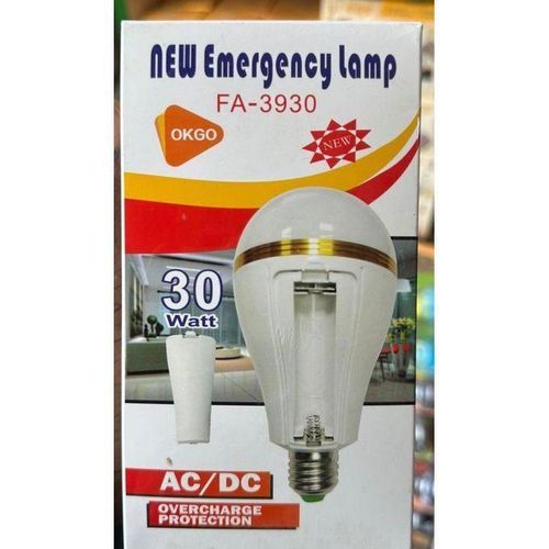 LAMPE DE CAMPING E27 DOUBLE BATTERIE RECHARGEABLE AC / DC AMPOULE LED 30W D'URGENCE