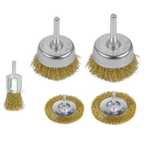 Lot De 5 Brosses Métalliques Rondes Pour Enlever La Rouille Et La Peinture De Protection