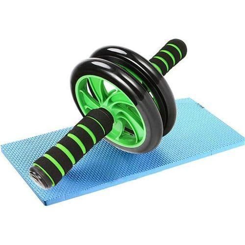 Roulette Pour Abdo + Tapis Genouillère - Ab Wheel - Vert
