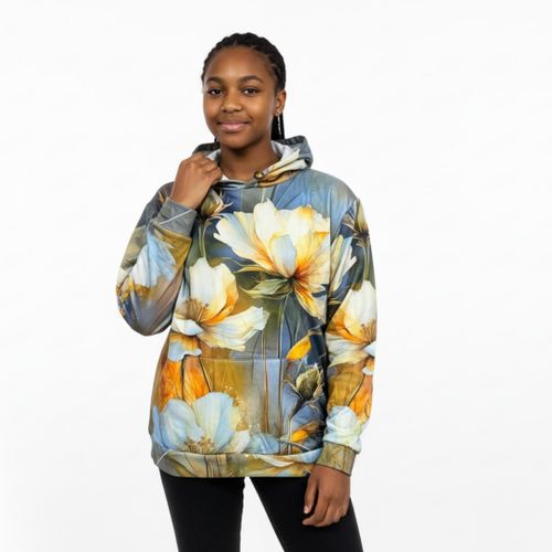 Sweat à capuche imprimé pour femme – Modèle pull avec cordon de serrage – DMW10003