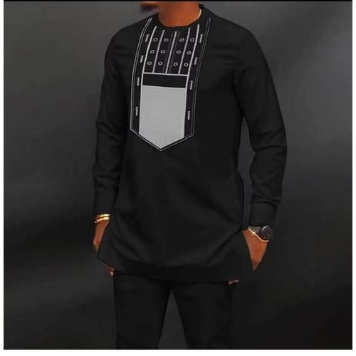 Ensemble Tunique Homme Manche Longue De Couleur Noire