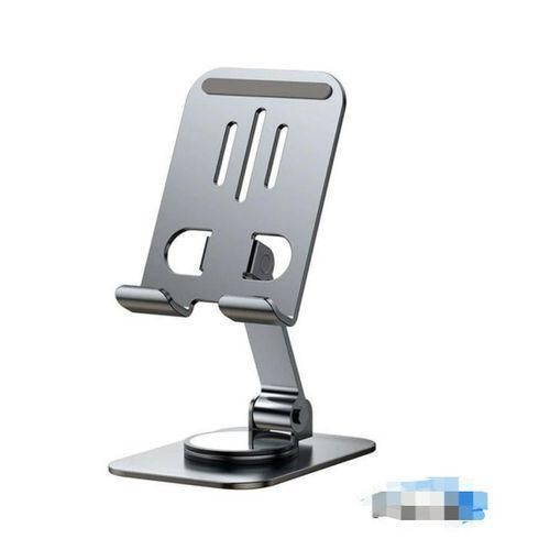 Support de téléphone multifonctionnel en métal avec rotation à 360° - Gris