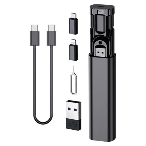 Multi câble d'adaptateur de charge USB et ensemble de conversion, USB A à Type C et adaptateur Lightning, câble de charge rapide et de transfert de données de 60W