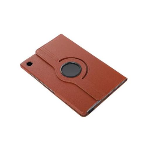 Étui Clapet Compatible Samsung Galaxy Tab A9 Clapet Support Rotatif portrait / paysage Avec Antichoc - MARRON
