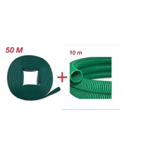 Tuyau De Refoulement 50metre Et Tuyau D'aspiration 10M :Diamètre 75