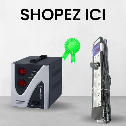 stabilisateur tension électrique stabilisateur VR-S2000 avec multiprise protection surtension maison multiprise 5 prises + stabilisateur Shopez ici