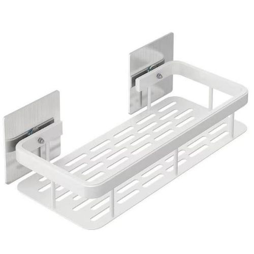 Étagères de salle de bain autocollantes pour organisateurs de rebords, étagères murales en plastique pour étagères de salle de bain