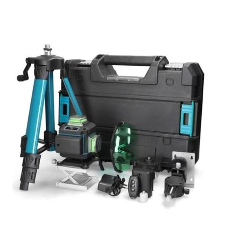 Niveau laser 16 lignes,4 x 360° Autonivelant Niveau Laser avec Trepied, Batterie Rechargeable,Luminosité Laser Réglable,Fenêtre Laser Rotative 360°