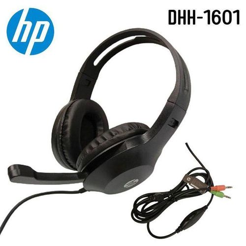 Casque stéréo HP DHH-1601 avec une clarté de qualité studio et un micro - Noir avec micro - Noir