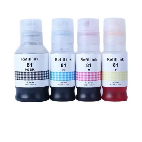 Lot de quatre bouteilles de recharge d'encre