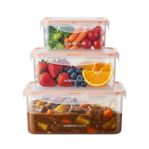 SealPure Lot de 3 récipients de conservation alimentaire en PP, protection aux ions d’argent