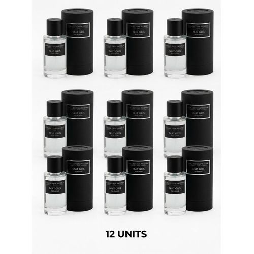12 Collection de luxe 12x parfum NUIT GRIS Cette fragrance envoûtante allie des notes florales et fruitées pour créer un parfum doux et sensuel, parfait pour toute occasion 50ml