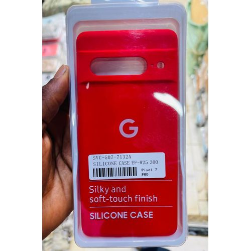 Coque arrière en silicone pour Google Pixel 7 Pro 5G avec antichoc - Rouge