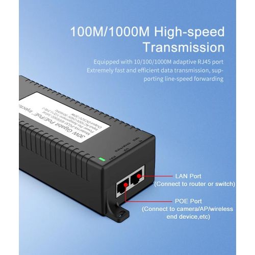 Injecteur Poe gigabit inteligent