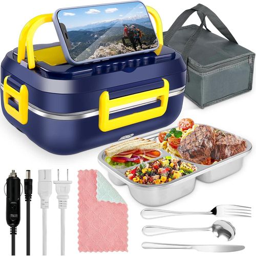 Boîte à Déjeuner électrique Chauffante 3 En 1 Pour Voiture Et Maison-1,5L