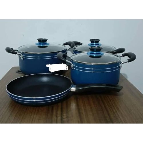 Casserole 3 Pièces + Poele Bleue (MARMITE)