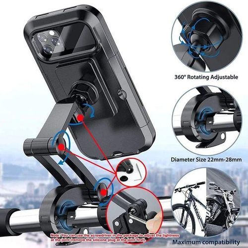 Support De Téléphone Portable Pour Vélo Et Moto, Étui Étanche De Guidon De Rétroviseur