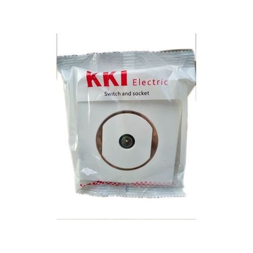 Prise TV Encastrée - 1 Piece - Blanc