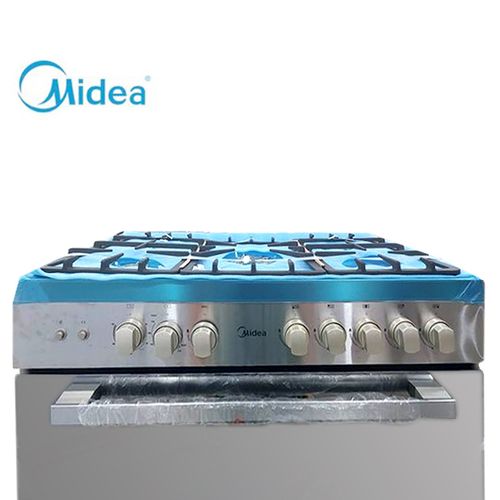 Gaziniere - 5 Feux - Inox - 90 X 60 Cm - GAZVESTA-P48 - Gris - Garantie 12 Mois